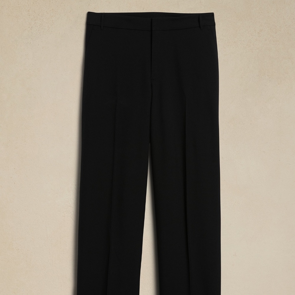 Banana Republic Sculpted Straight Trouser, Black, Sz 10